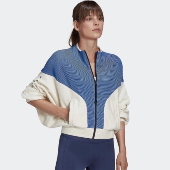Adidas x Karlie Kloss Cover Up Full Zip Shirt Track Top Sweat Jacket Batwing